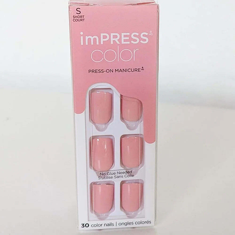 KISS ImPRESS Press-On Manicure Dolce Pink / Short